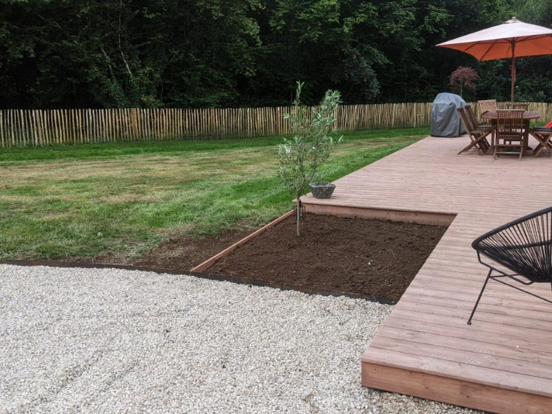 Terrasses bois et création d’allées par Prolame - réalisation 100